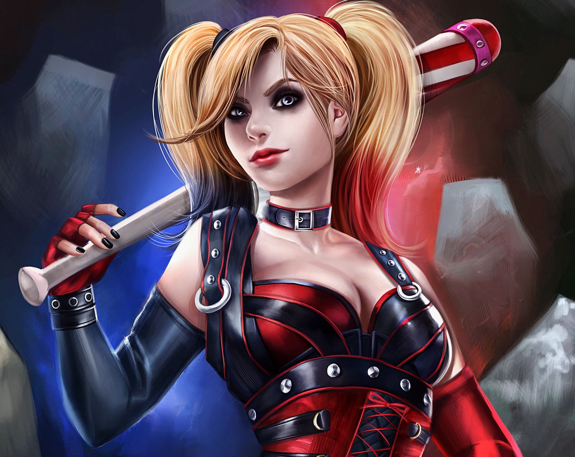 harley quinn art game girl adult batman suit bit