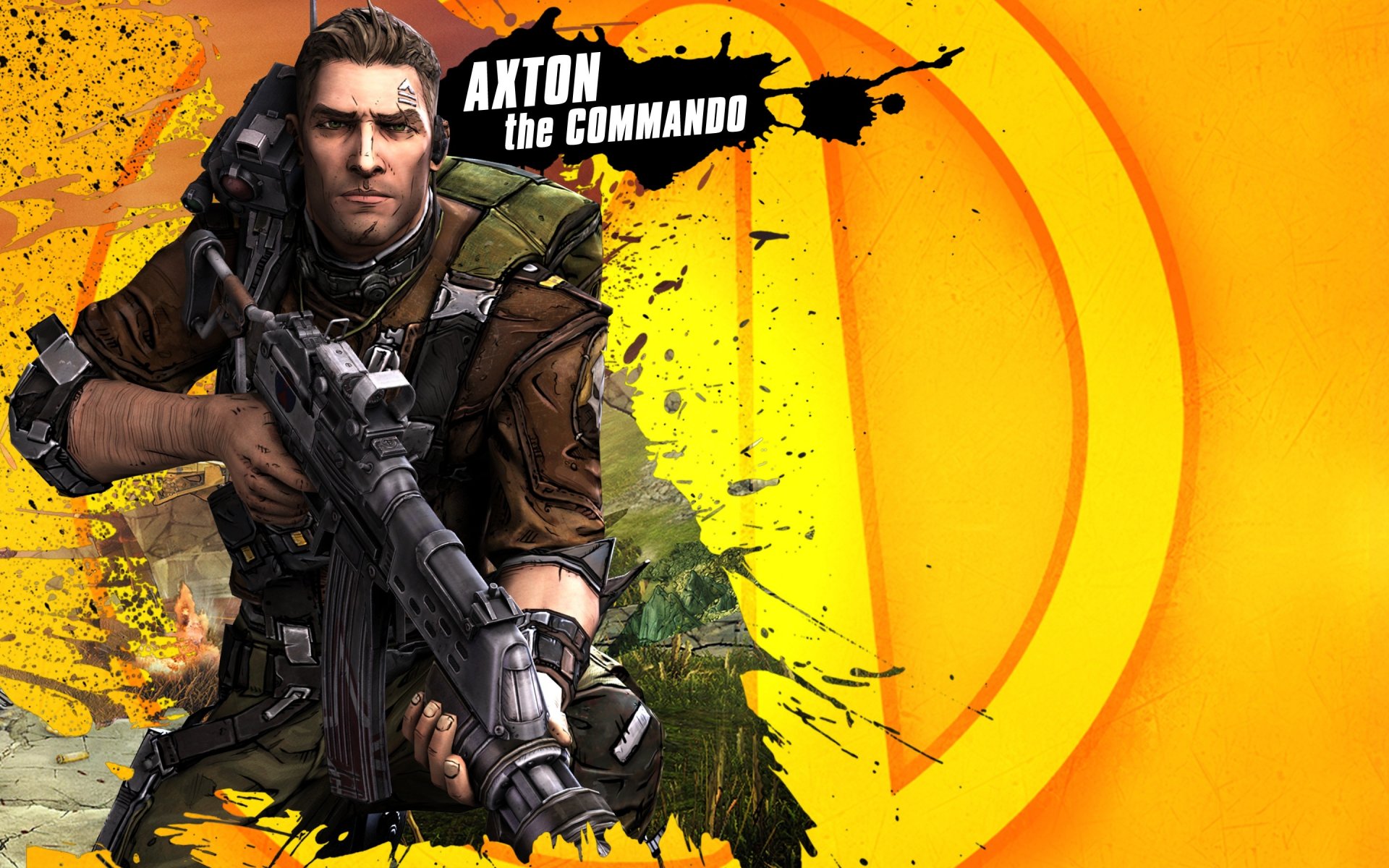 borderlands 2 fps rpg unreal engine 3 gearbox software 2k games axton commando logo gun weapon view