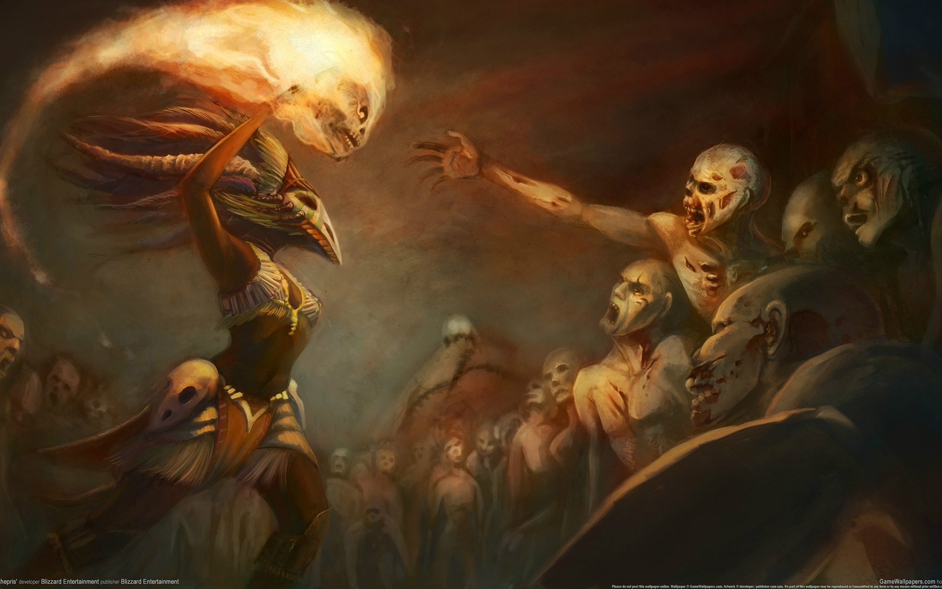 diablo 3 curandero brujo mujer zombie fan art