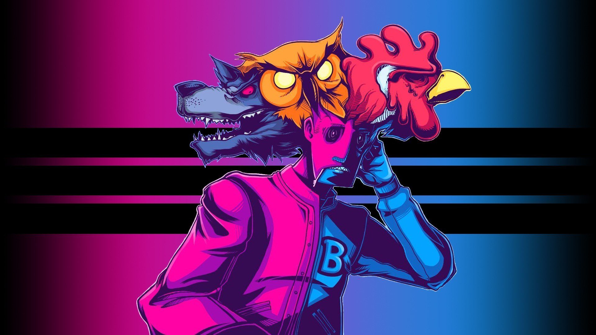 hotline miami rasmus mask richard mask dennis mask dennaton games art killer