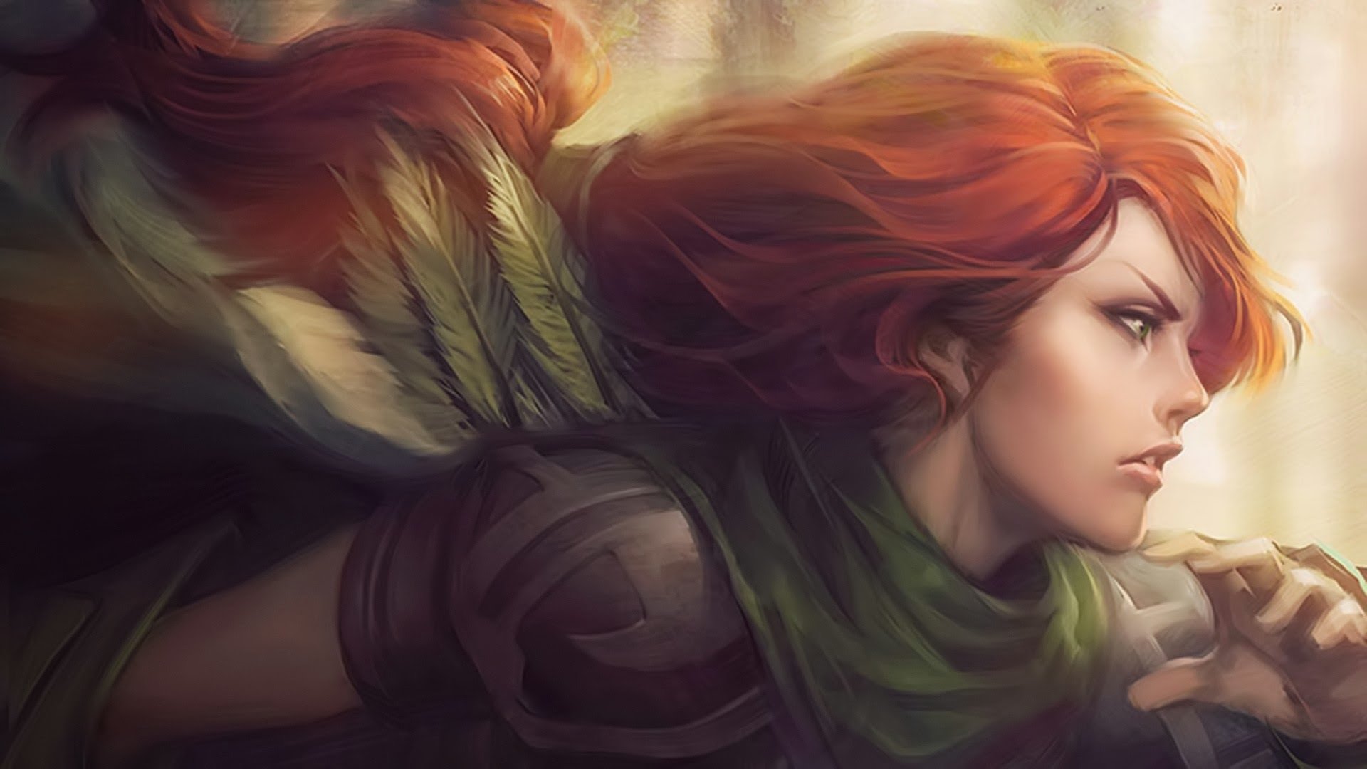 windranger windwing dziewczyna dota 2 bohater łuczniczka ruda czerwone