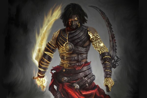 The main character of the game Prince of Persia on the desktop