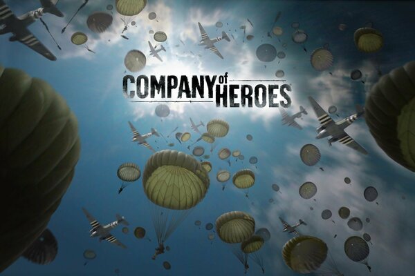 Company heroes parachutists in the sky