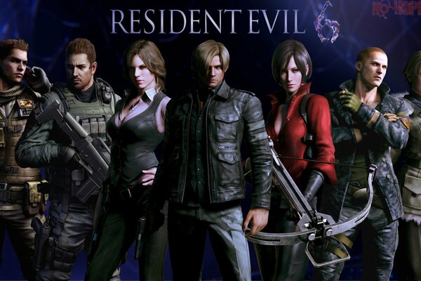 Charaktere in Resident evil 6: Leon Scott Kennedy, Chris Redfield, Jake Mueller, Elena Harper, Jerez Birkin, Ada Wong, Pierce Nivans