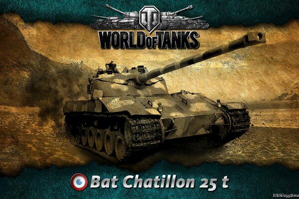 Juego mundo de los tanques Bat Châtillon 25 T