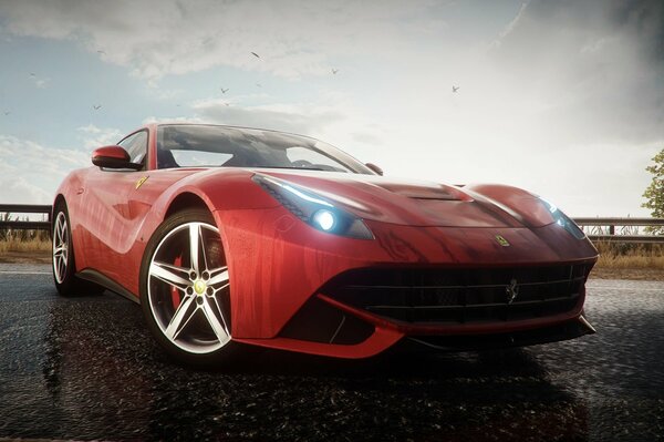 FERRARI f12 berlinetta FAST RED SUPERCAR