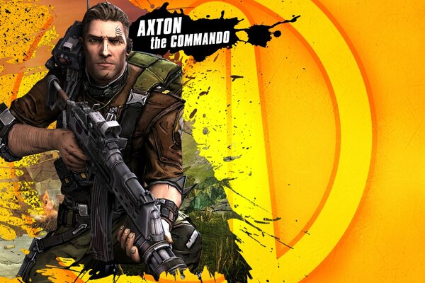 Homme avec des armes sur le logo borderlands 2