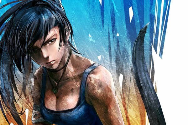 Disegnato da Lara Croft in stile artistico