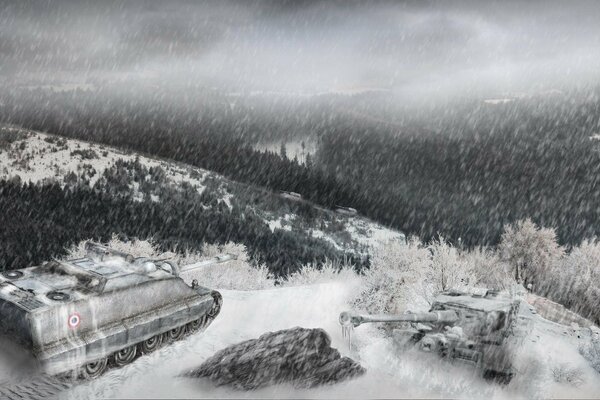 Batalla de invierno del tanque AMX -50 Foch 155