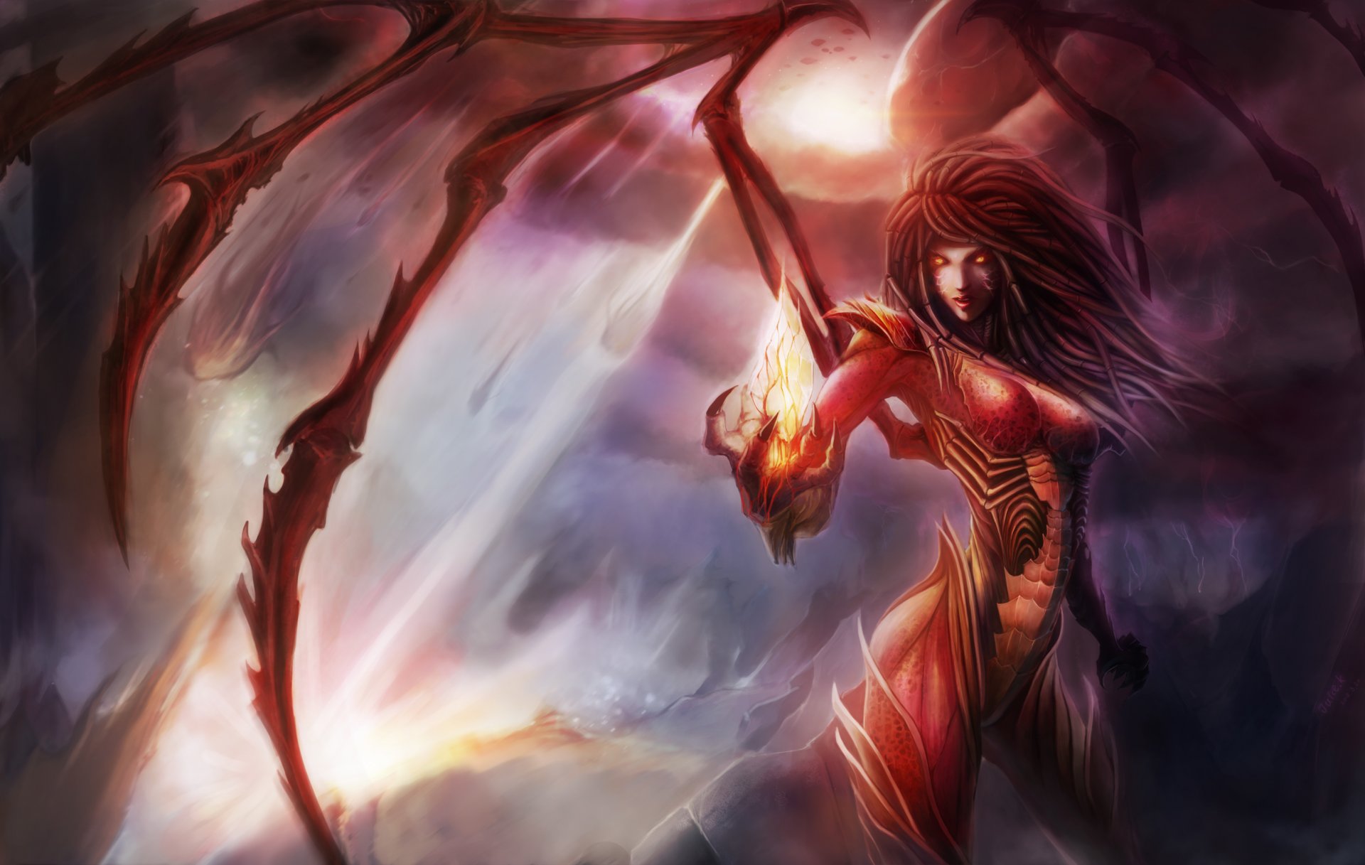 games art girl nagajimajuice starcraft starcraft 2 starcraft ii sarah louise kerrigan sarah kerrigan kerrigan queen of blade