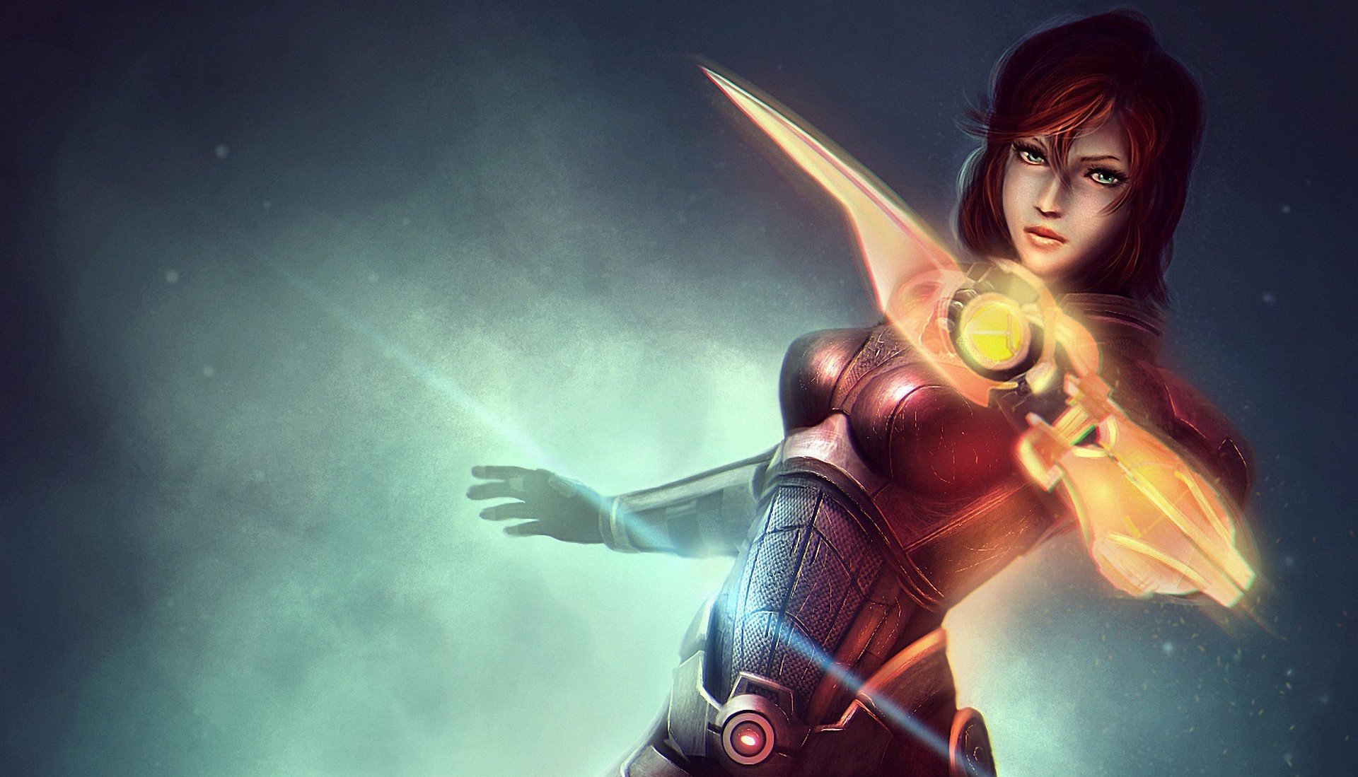 art commander shepard mass effect girl background armour