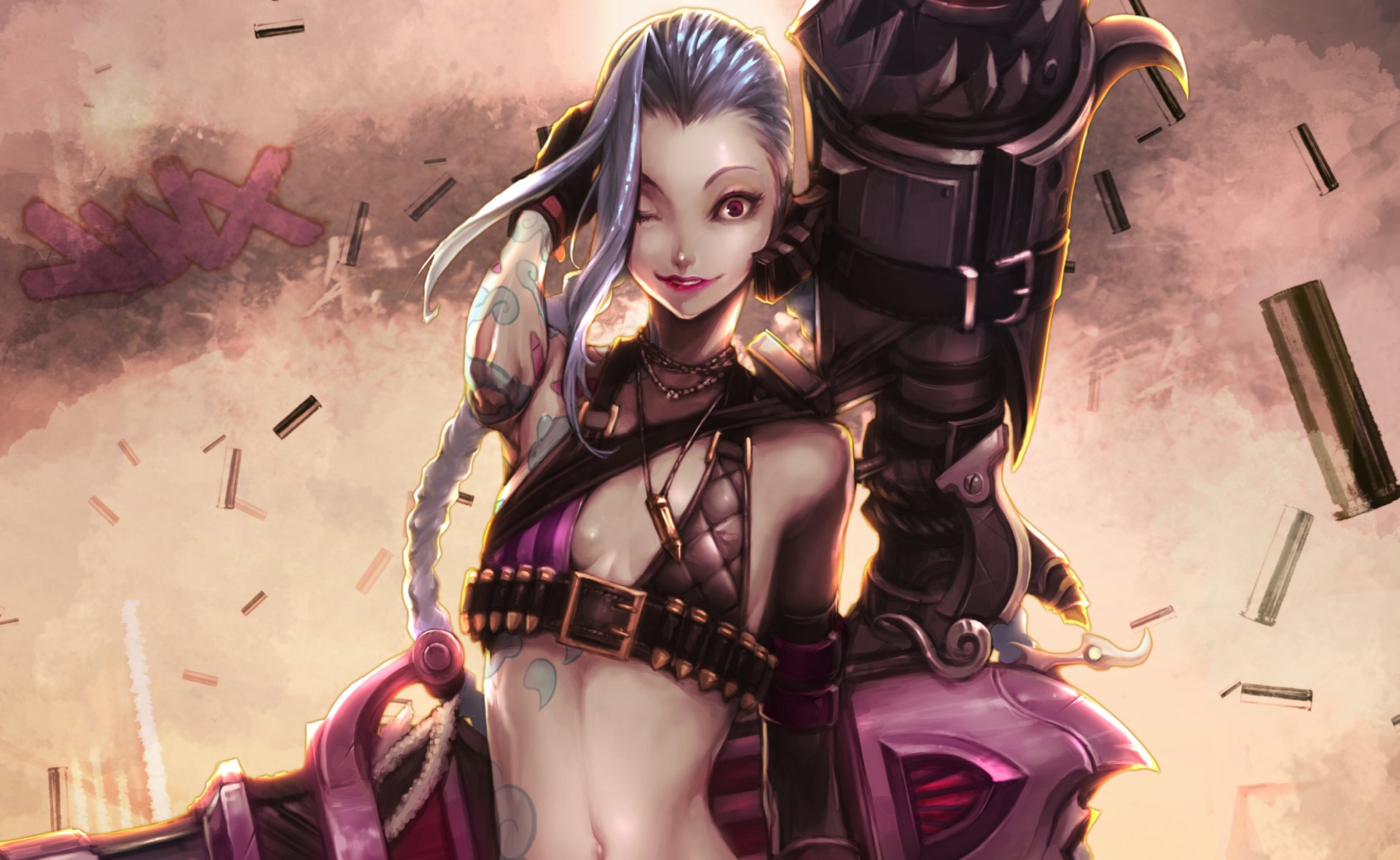 jinx league of legends art cannon ammo