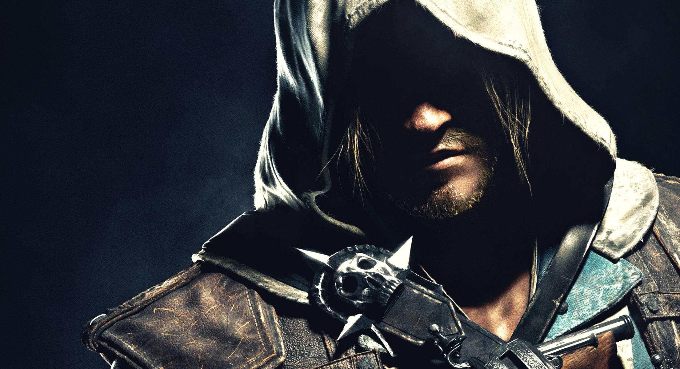 assassins creed iv: bandera negro edward kenway edward kenway capucha cara sombra