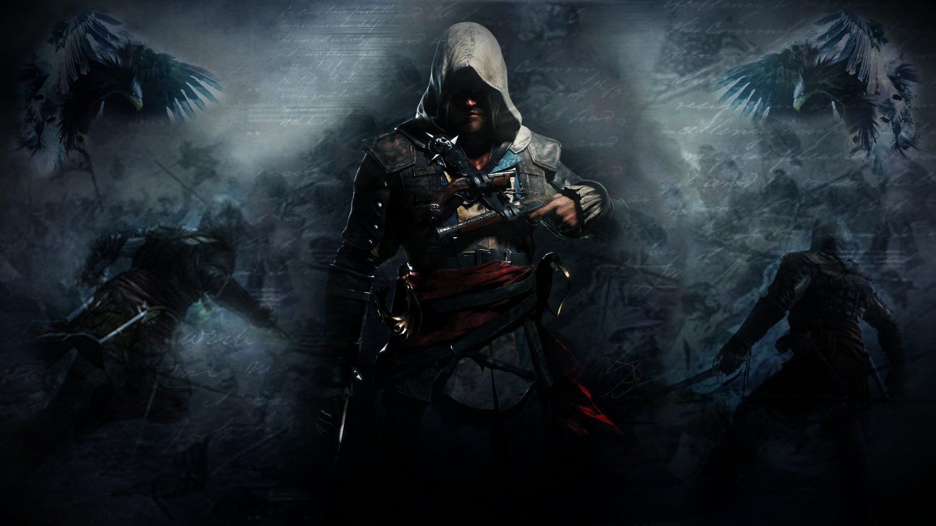 assassin s creed iv: black flag edward kenuey edward kenway game hood weapon raven battle