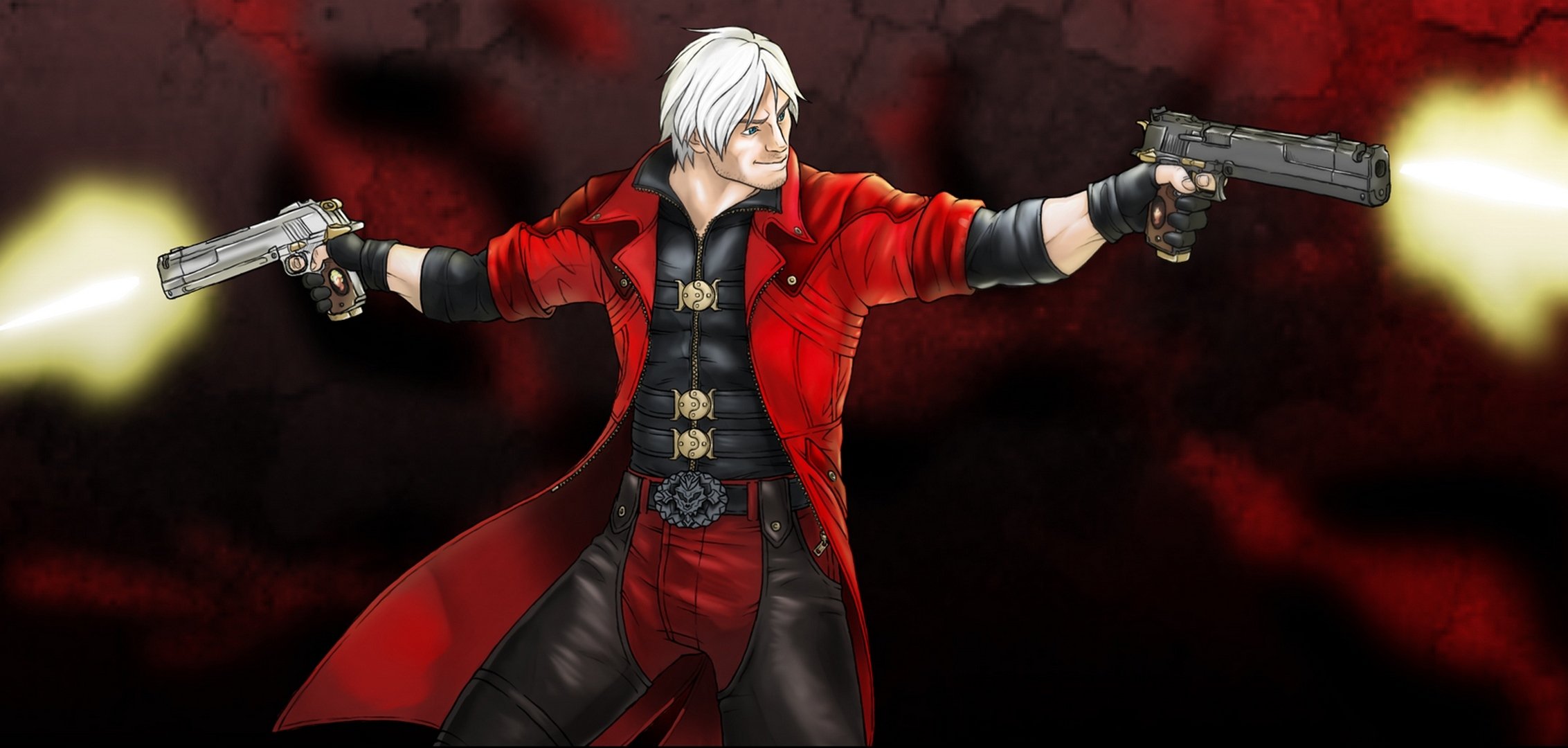 devil may cry dmc данте белые волосы пистолеты capcom