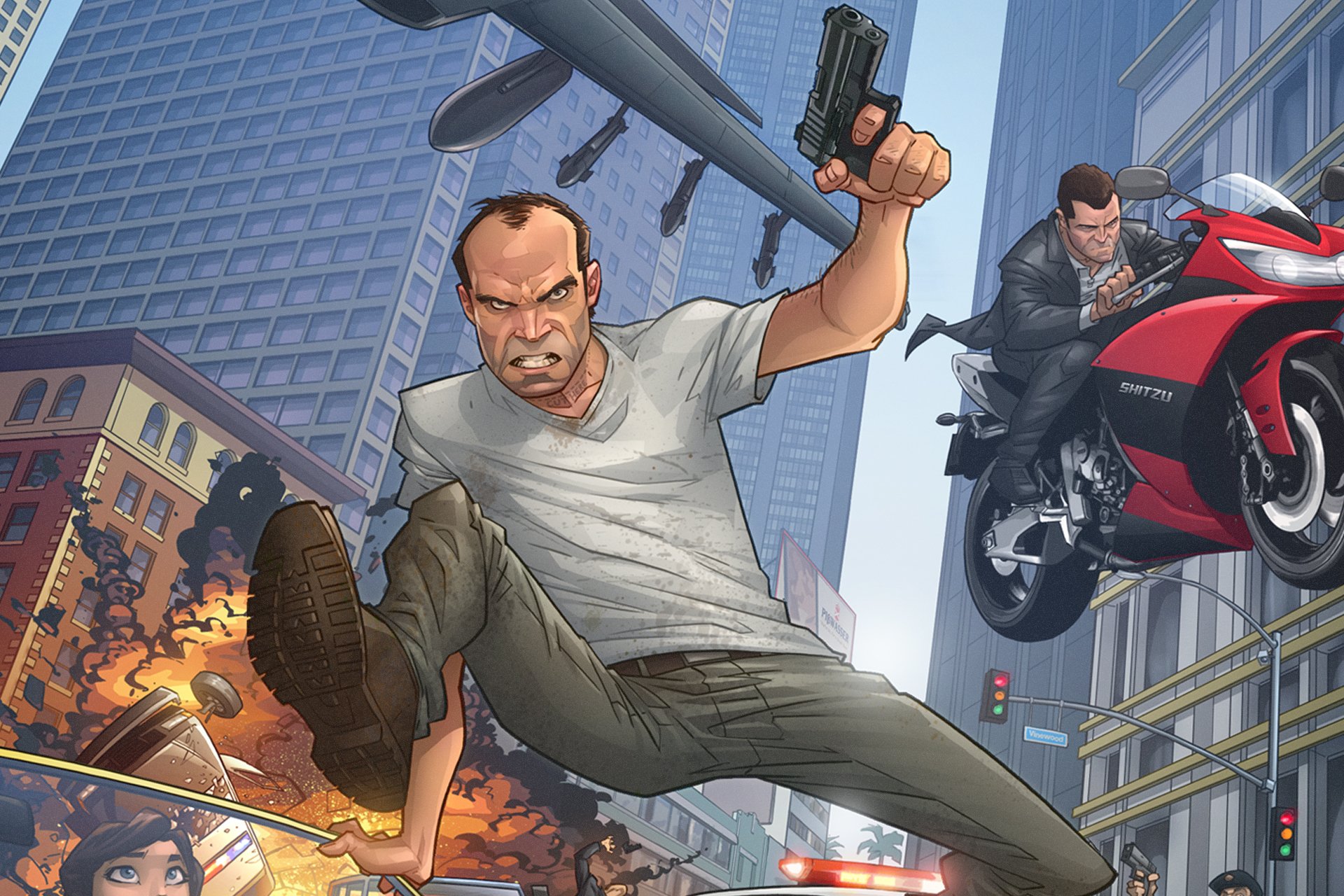 grand theft auto v patrick brown art trevor michael