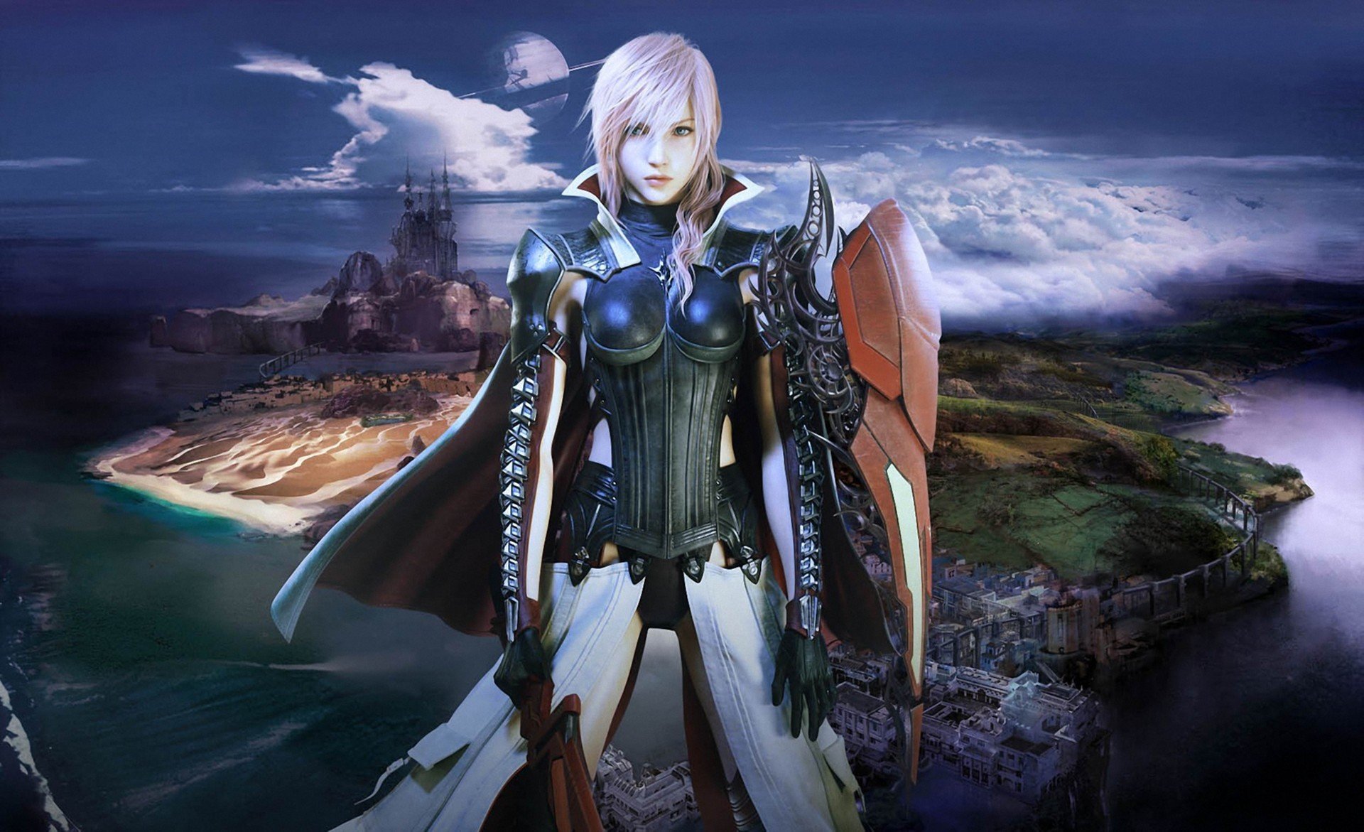 retour de foudre final fantasy xiii fille armure eau ville