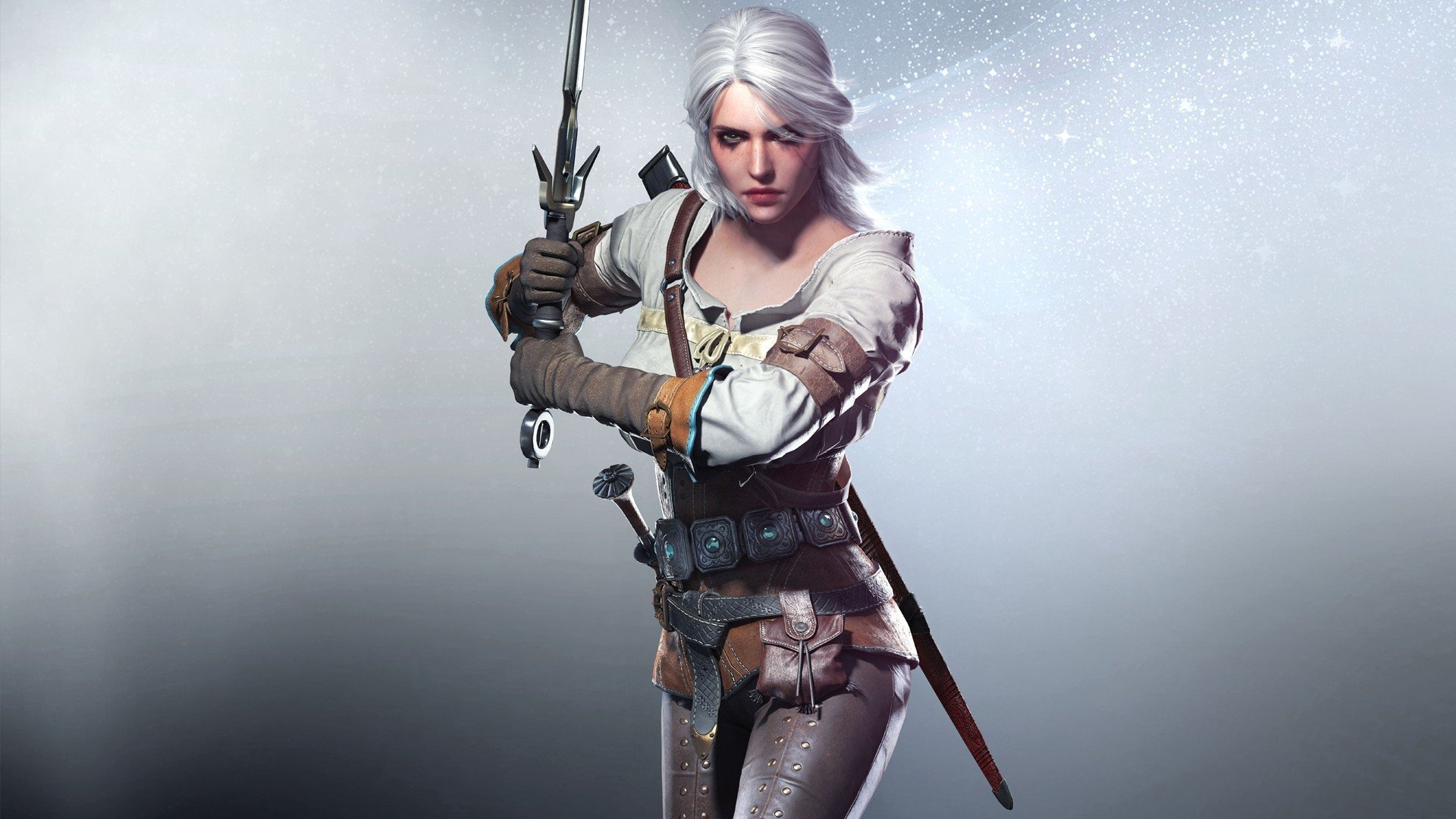 the witcher 3: caccia selvaggia the witcher 3: caccia selvaggia cd projekt red the witcher spada ragazza vista ciri cicatrice zirael