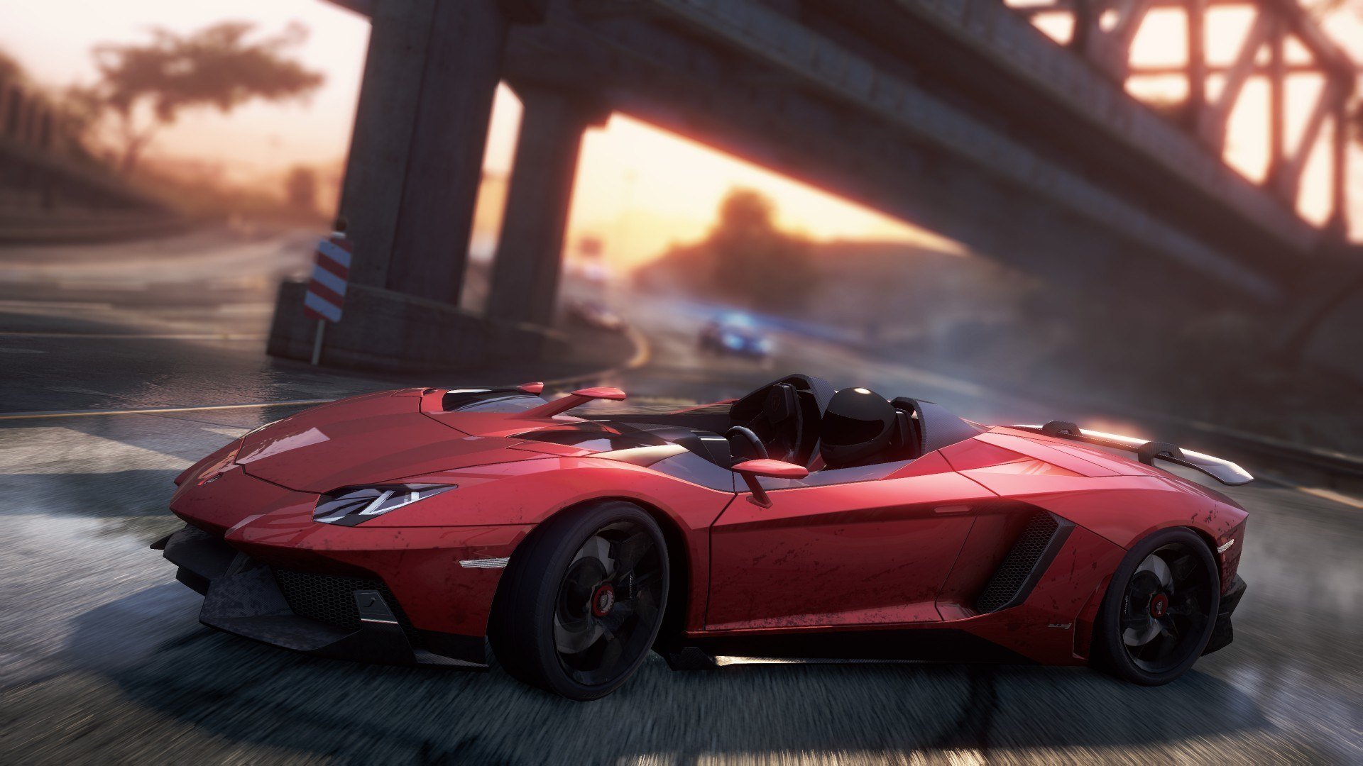 need for speed most wanted 2012 aventador j спорткар дорога гонка занос мост