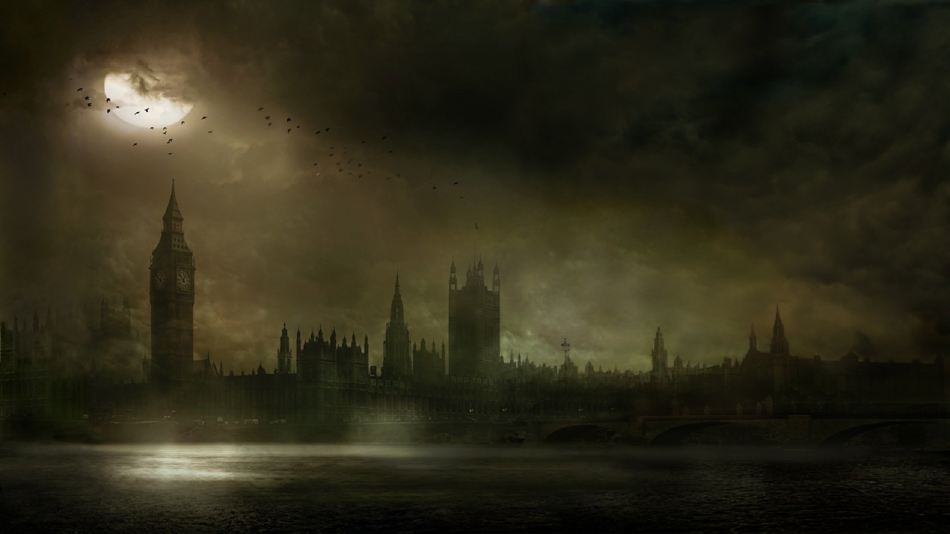 sherlock holmes testament london nacht brücke fluss themse turm big ben