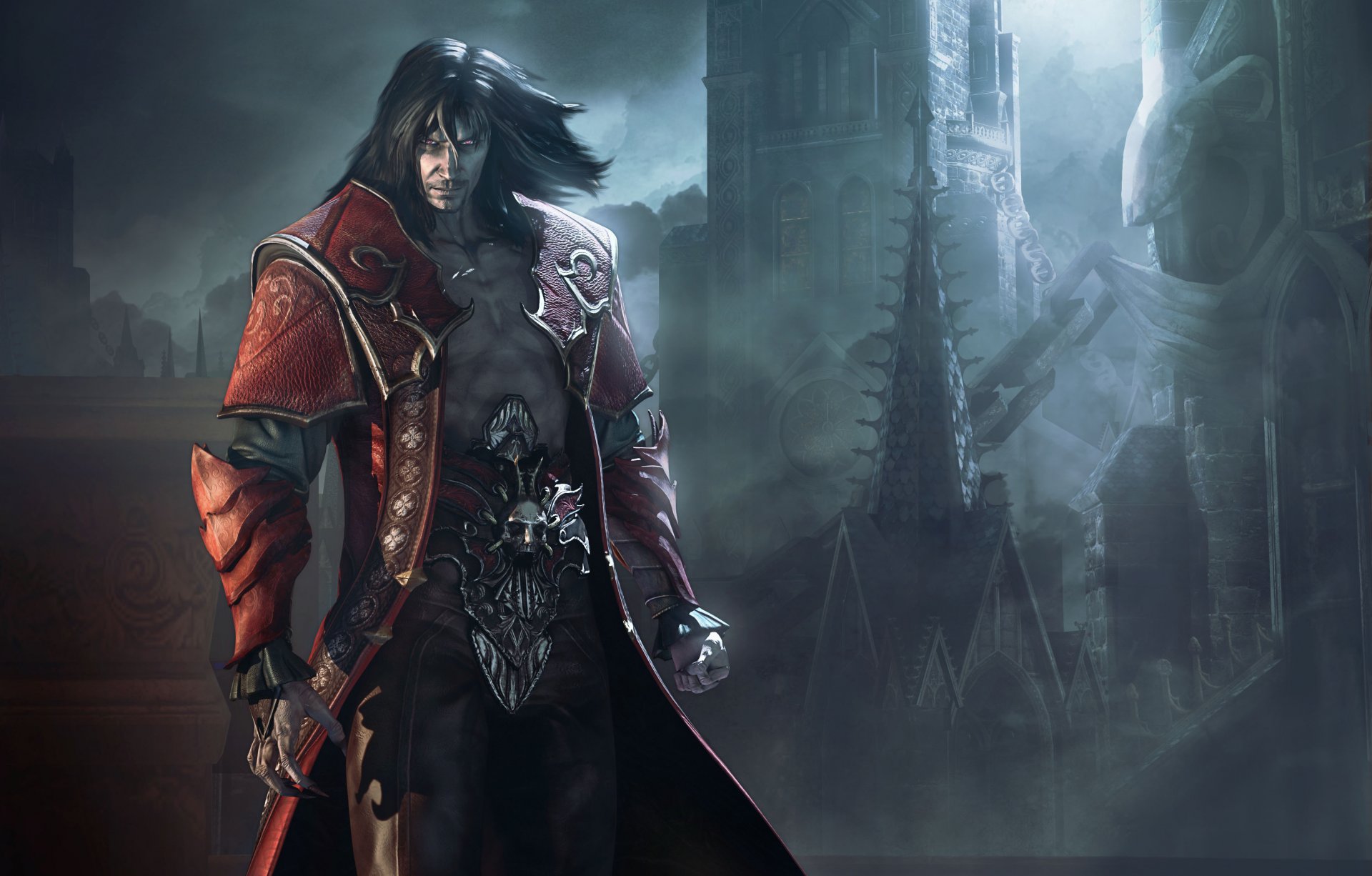 castlevania: lords of shadow 2 gabriel belmont prince des ténèbres dracula vampire look cheveux cape château mercurysteam entertainment kojima productions konami