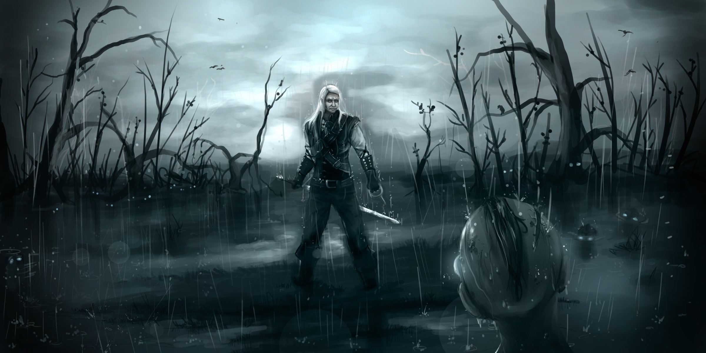 the witcher cd projekt red sapkowski geralt bog utoptsev fan art