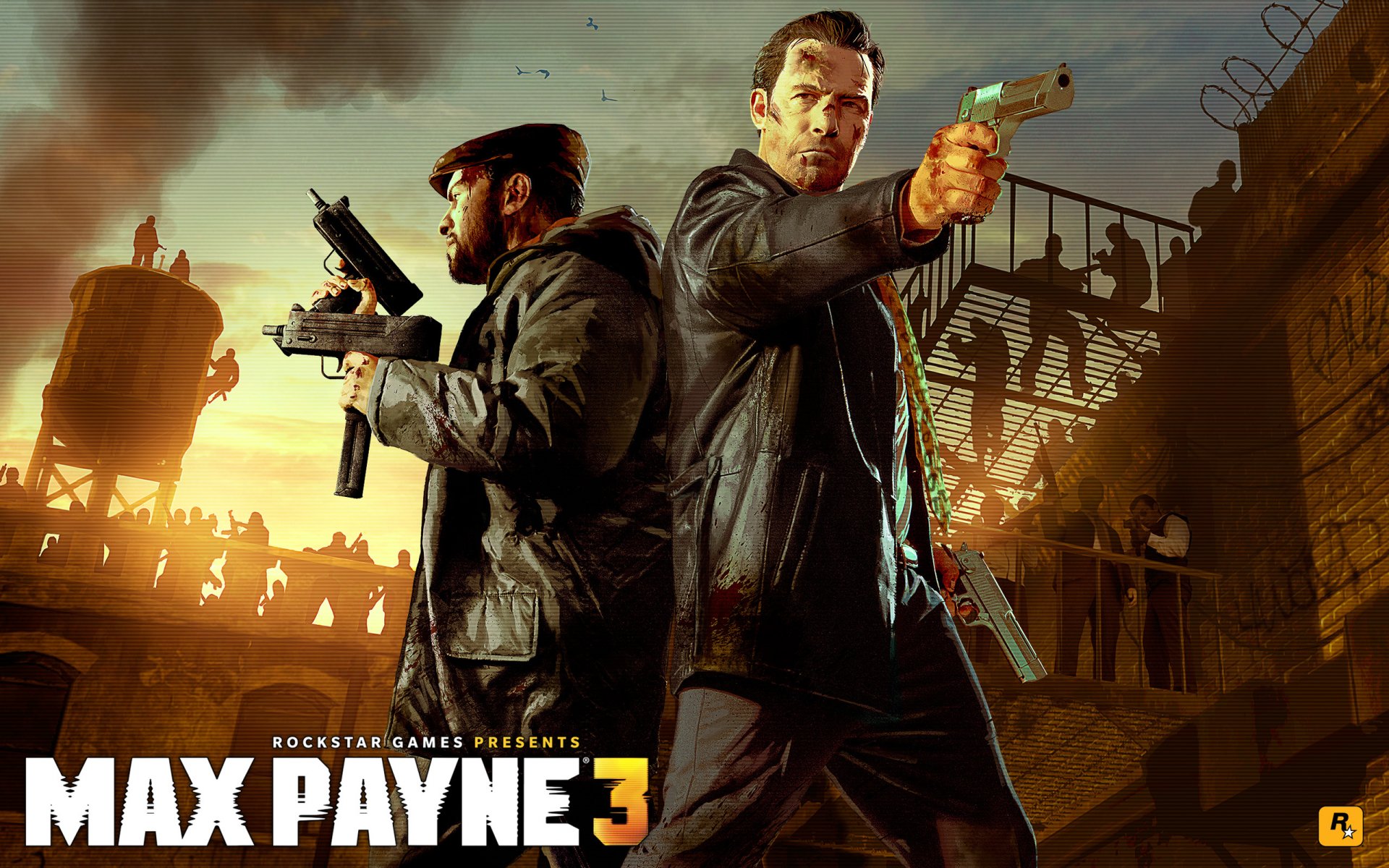 max payne 3 max payne dlc deathmatch prisionero en el cielo prisionero de batalla en el cielo armas bandidos ametralladora uzi desert eagle raoul passos rockstar game