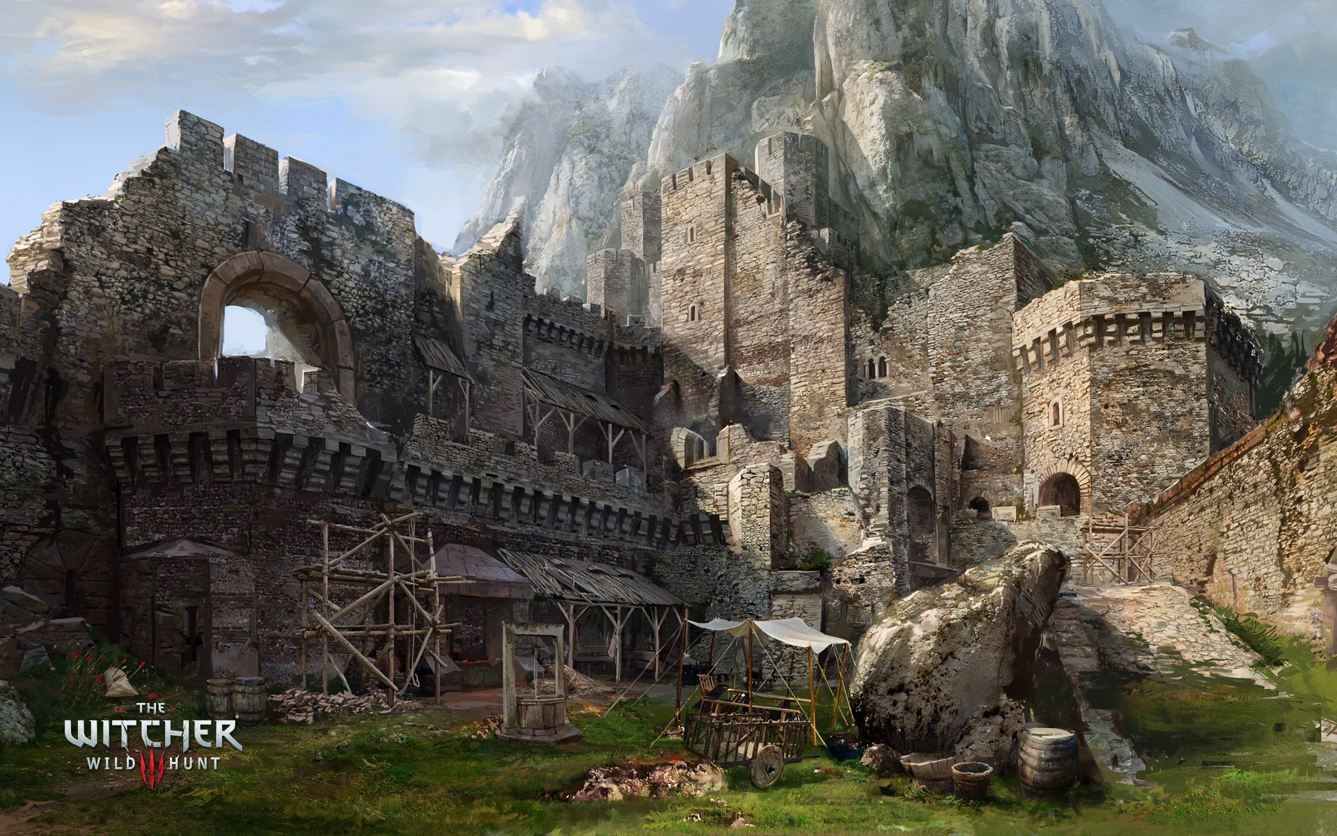 the witcher the witcher 3 caccia selvaggia caer morhen pozzo montagna fortezza