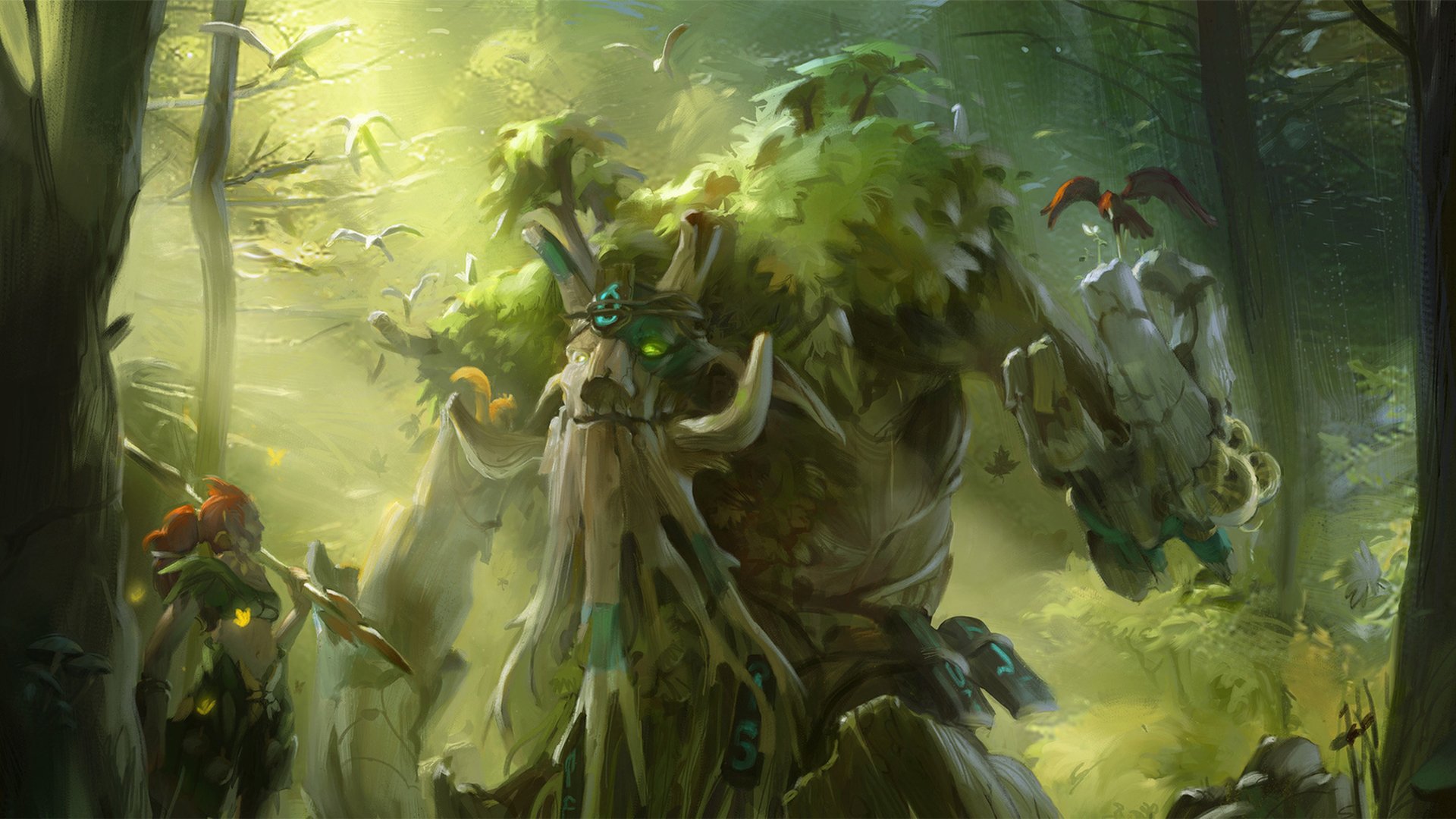 sorcière arbre dota 2 bois forêt vert valve