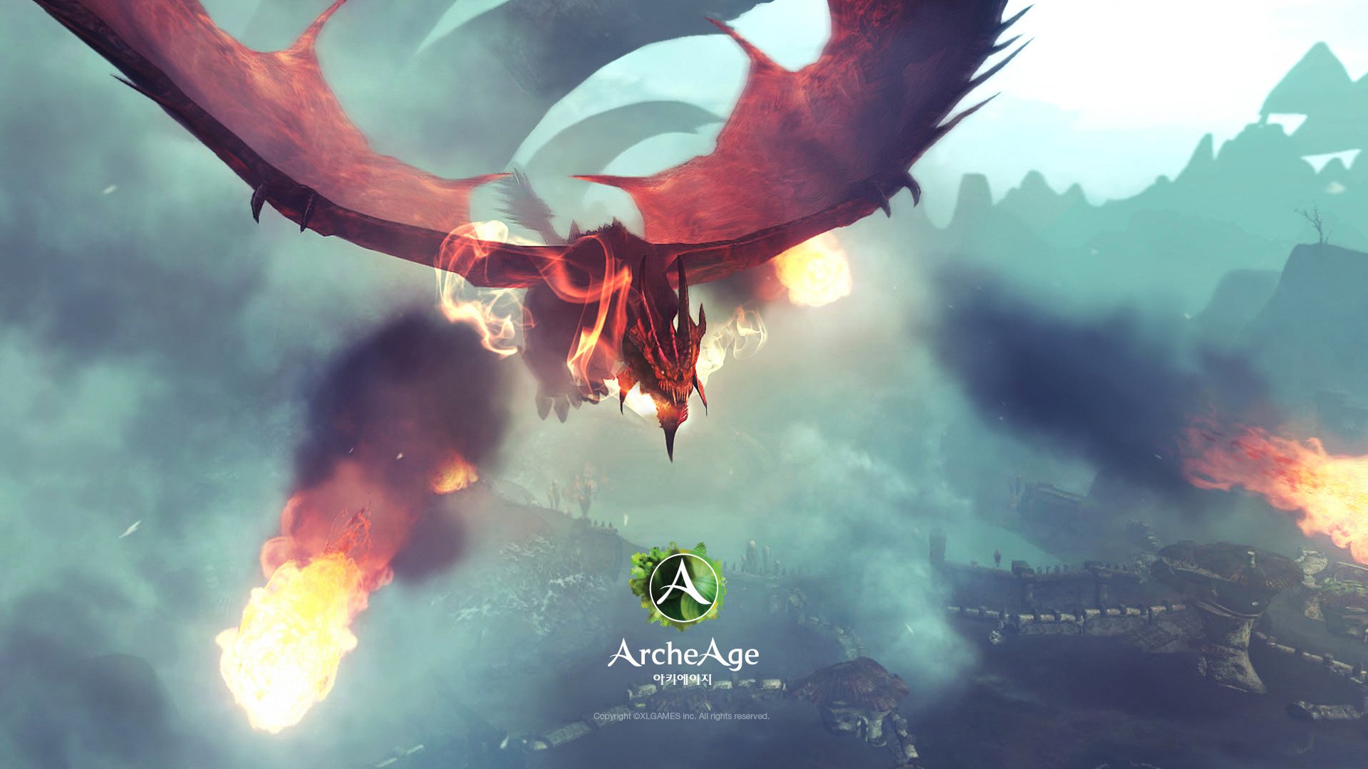 archeage mmorpg en ligne jeu art créatures dragon feu mmorpg art