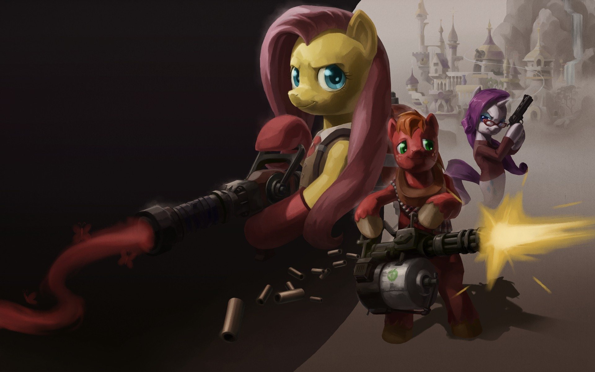 team fortress my little pony mlp rzadkość big mac fluttershy