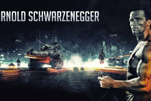 Arnold schwarzenegger art con serbatoio