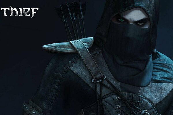 Garrett the hooded thief with arrows