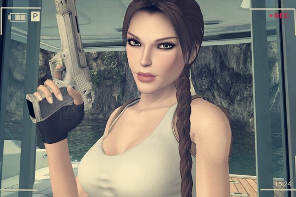 La misteriosa mirada de Lara Croft
