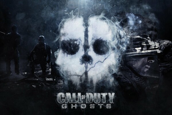 Illustration for the game call of duty with a skull