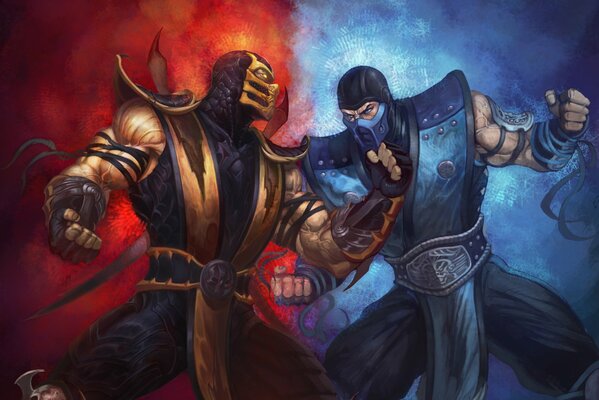 La batalla mortal de Escorpio y sub-Zero