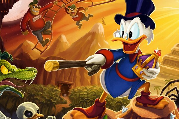 Le célèbre dessin animé sur Scrooge McDuck