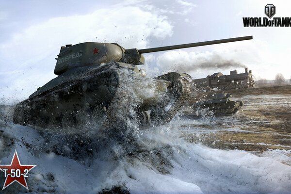 The world of World War II tanks in winter