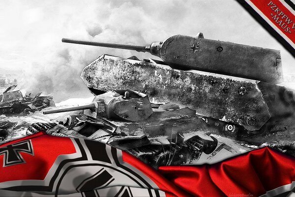 Objeto de arte del juego World of Tanks. Tanque alemán