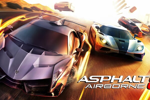 High-speed car racing asphault 8