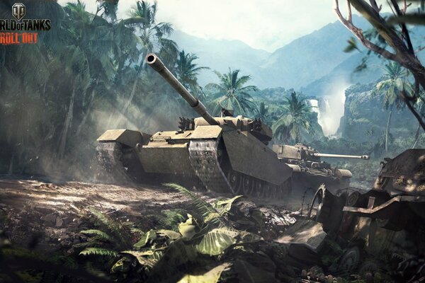 Jeu d action World of tanks se déroule dans la jungle