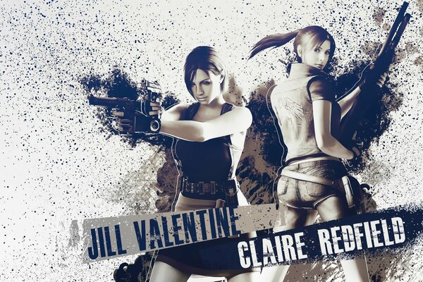 Jill Valentine y Claire Redfield, espalda con espalda