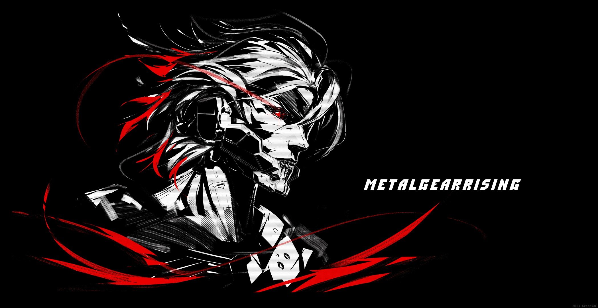 metal gear cresce revengeance raiden jack lo squartatore katana cyborg ninja fan arte