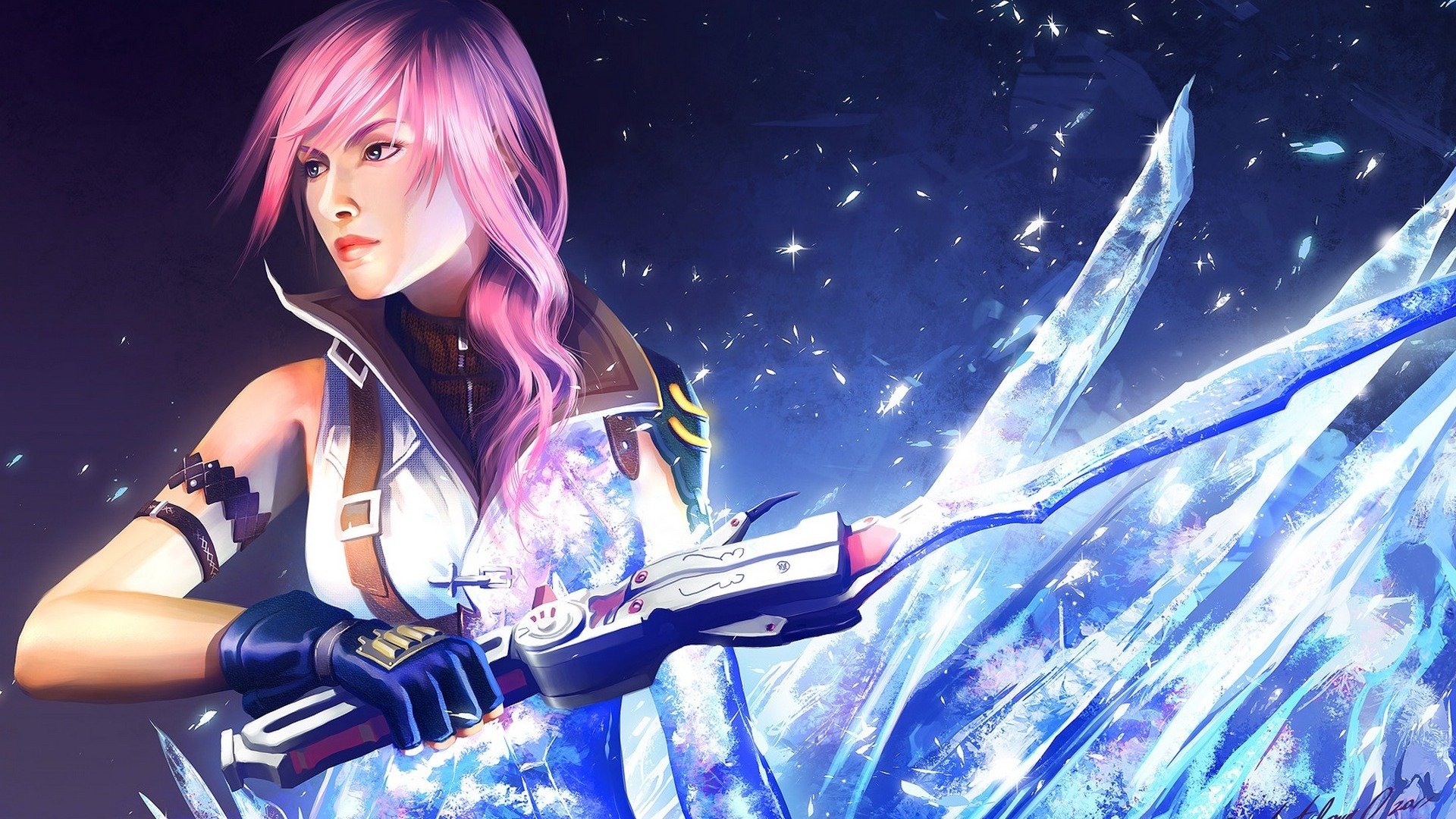 final fantasy xiii mathia arkoniel fanart fulmini farron ragazza capelli lunghi final fantasy armi