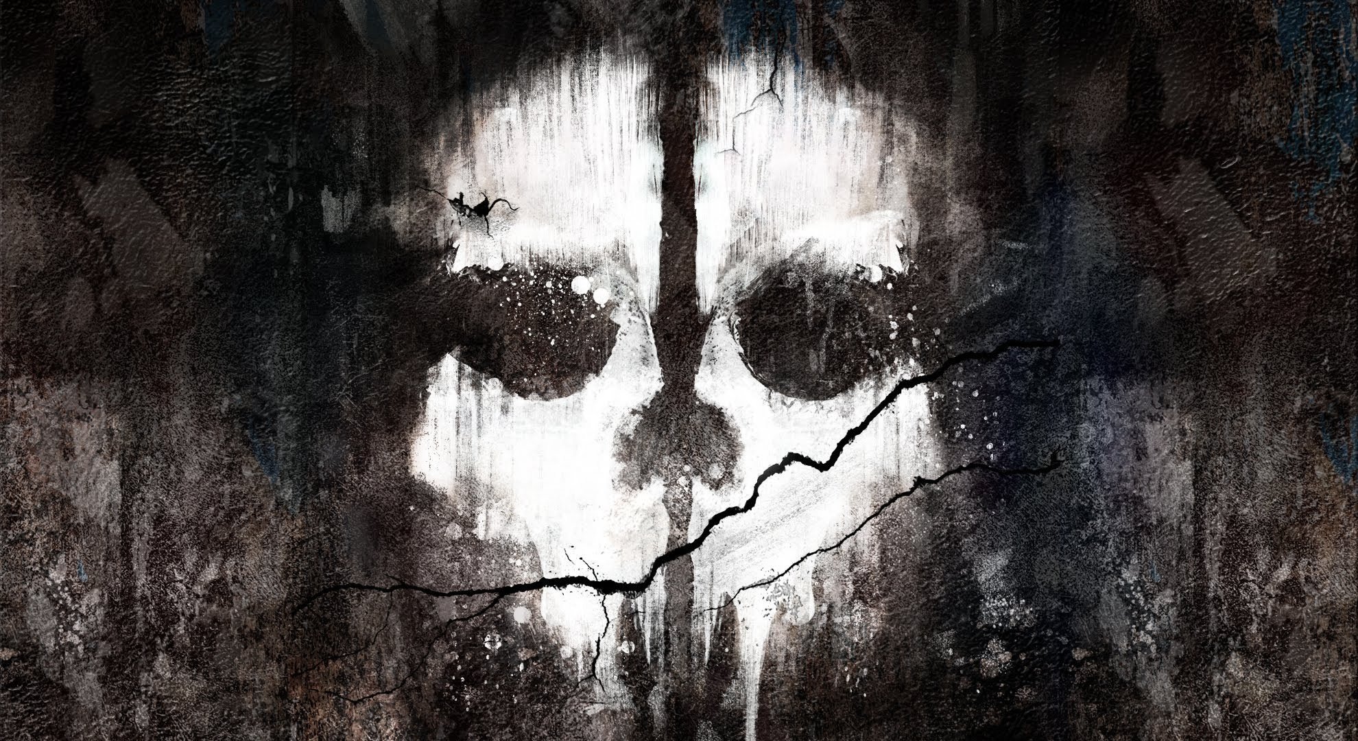 call of duty: ghosts skull paint wall crack infinity ward activision