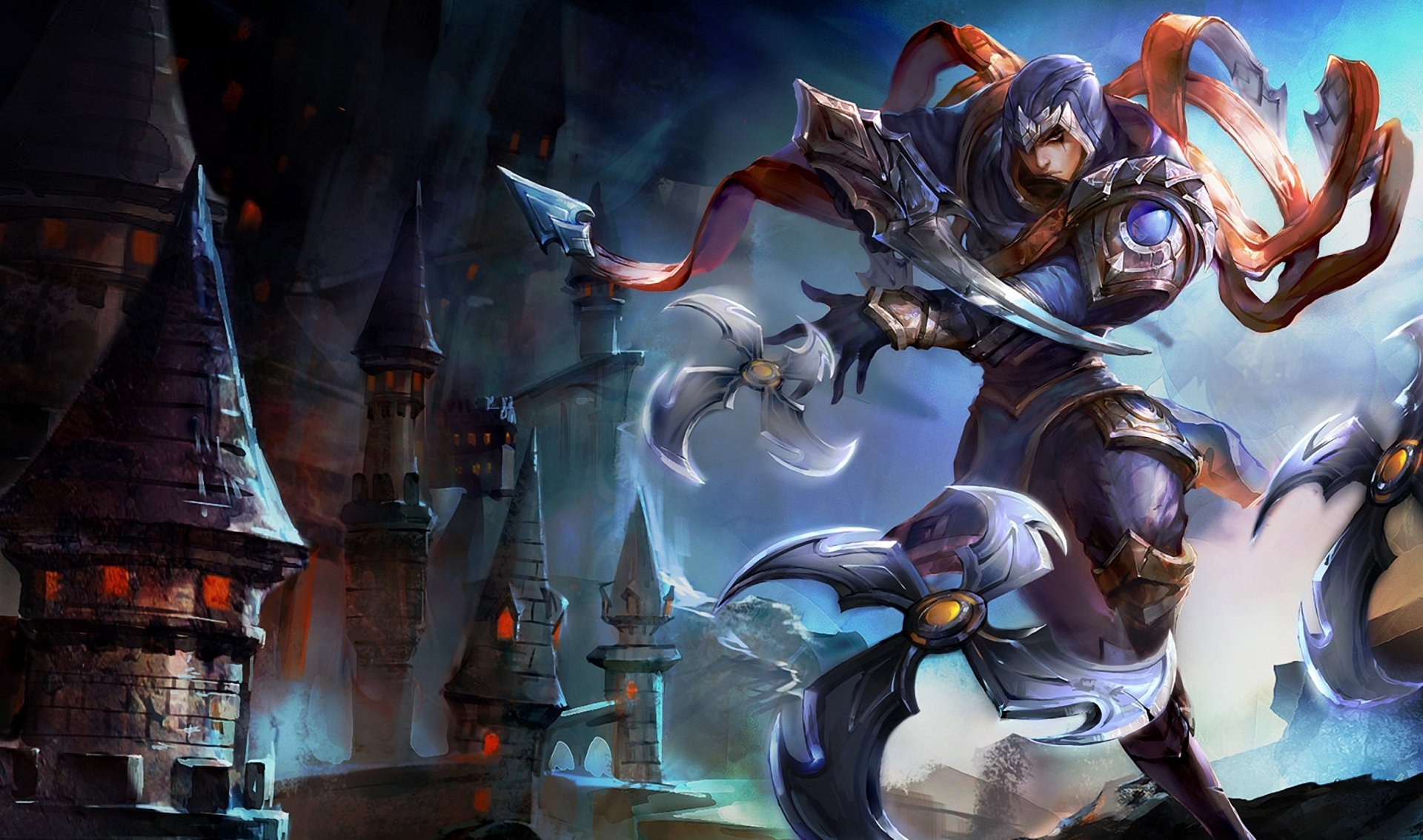 league of legends lol talon assassino lame armatura nastri castello torri