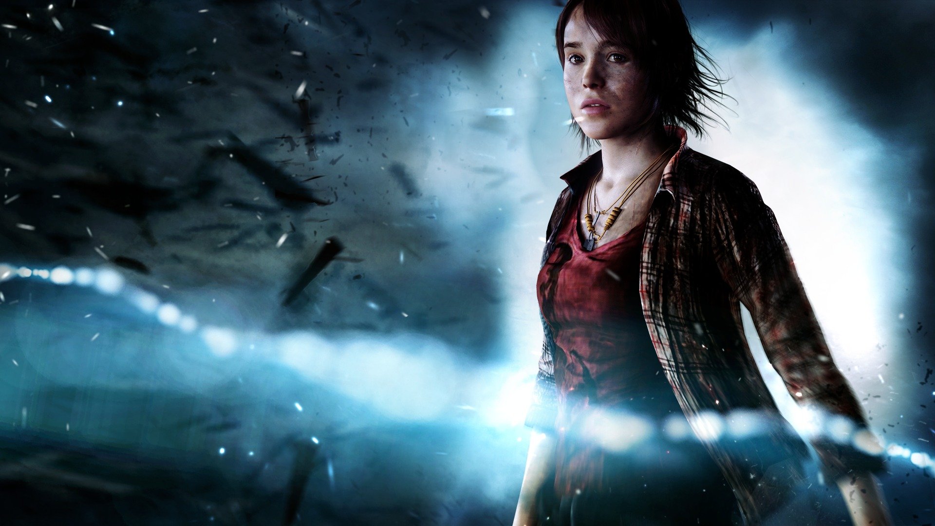 beyond: two souls dziewczyna jodie holmes ellen page wrak spojrzenie blizny połączenie aiden istota ps3 sony computer entertainment quantic dream