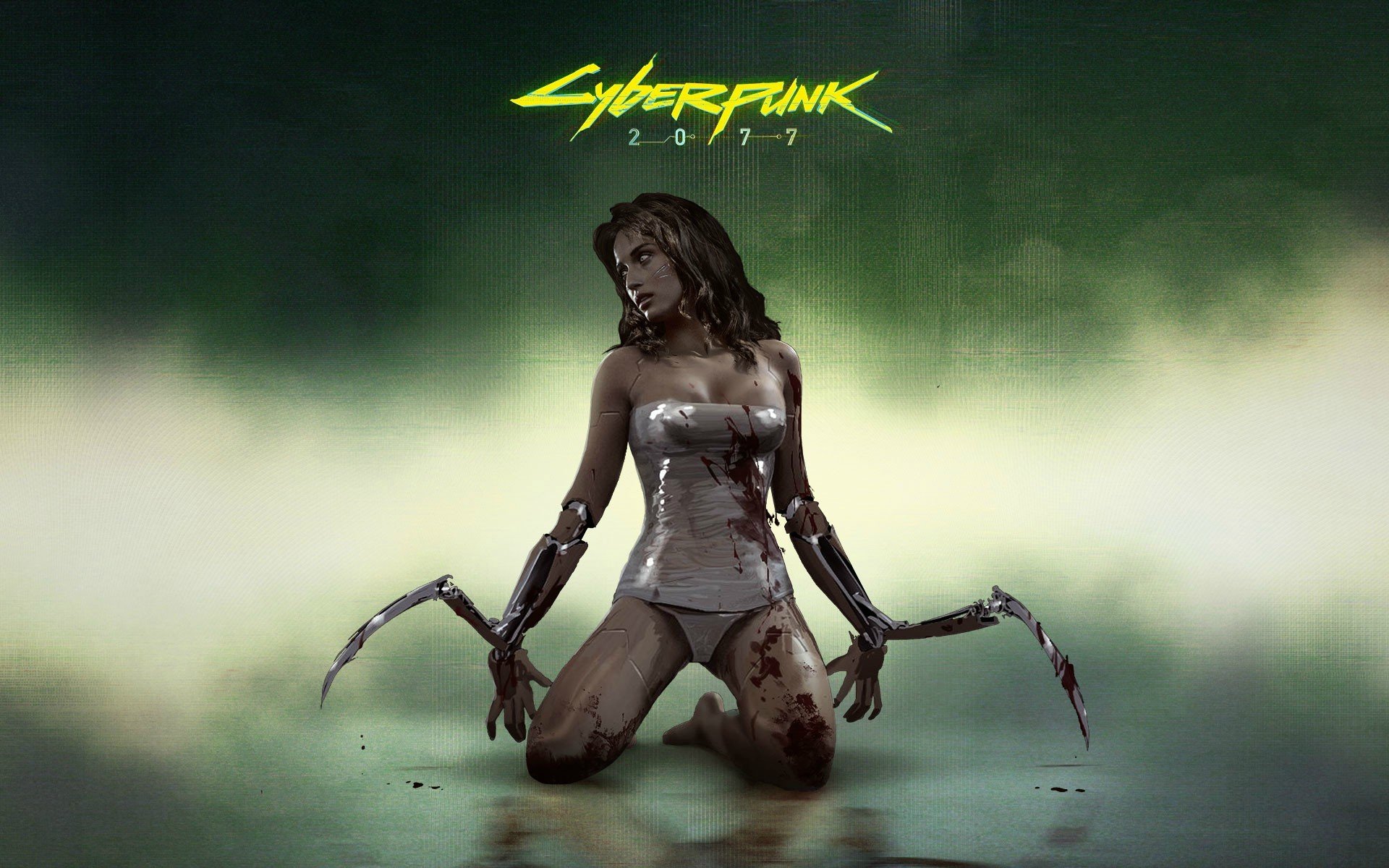 cyberpunk 2077 cyborg girl blood of the blade cd projekt red