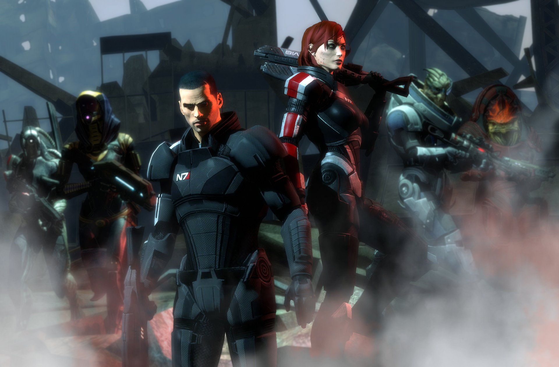 женщина шепард mass effect гаррус вакариан турианцы кроганов тали цору легион урднот рекс