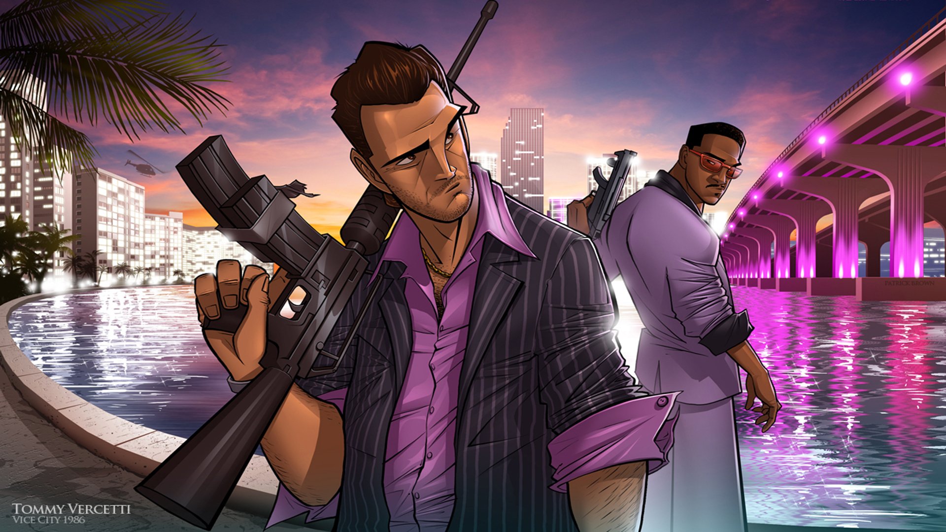 tommy vercetti grand theft auto vice city gta patrick brown art